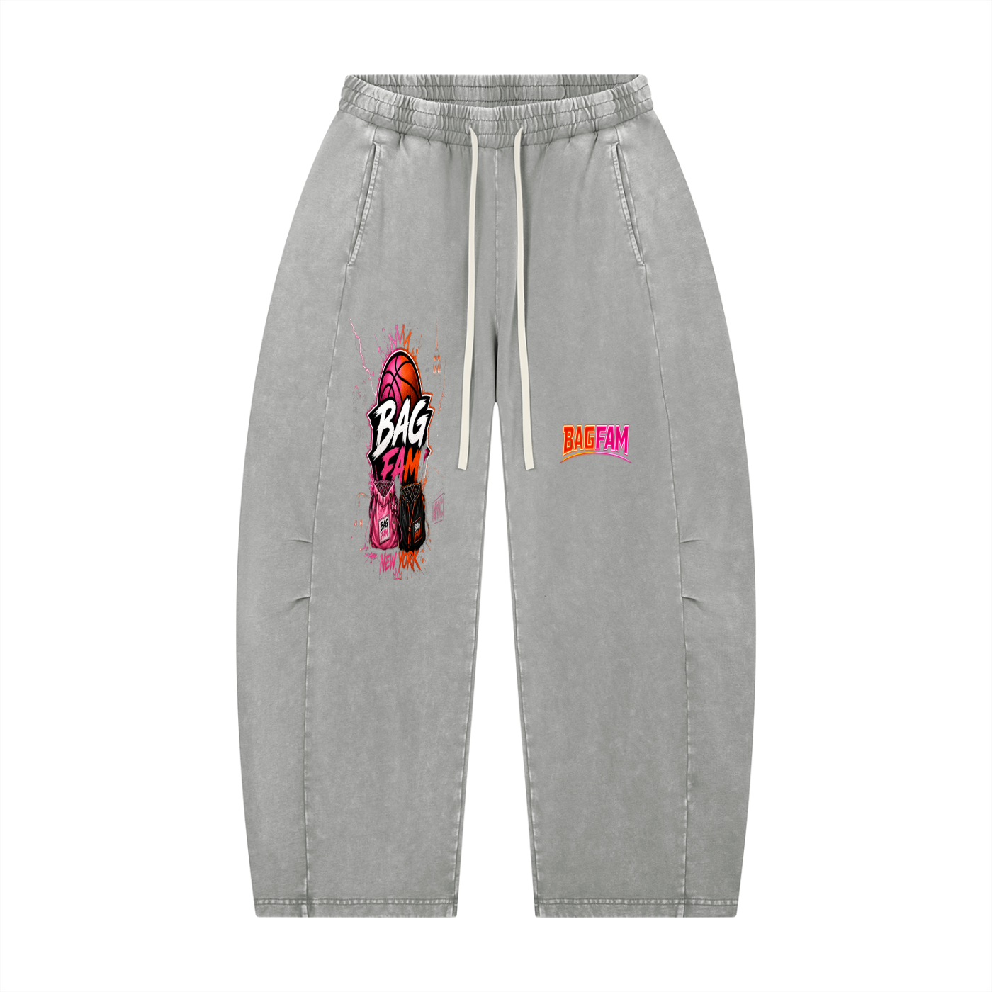 BAG FAM'S  (WORLDS/COLLIDE NYC Barrel Leg Pants) UNISEX