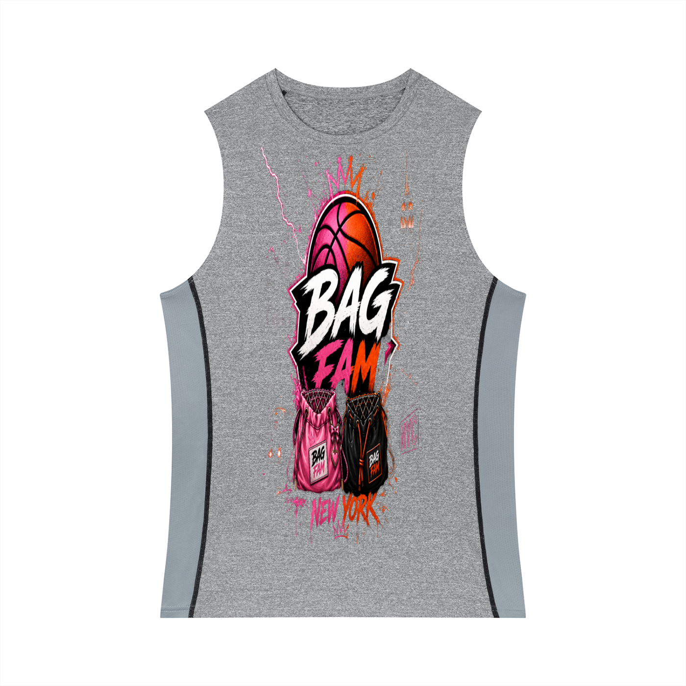 BAG FAM'S  (WORLDS COLLIDE NYC compression Tank Top) Unisex