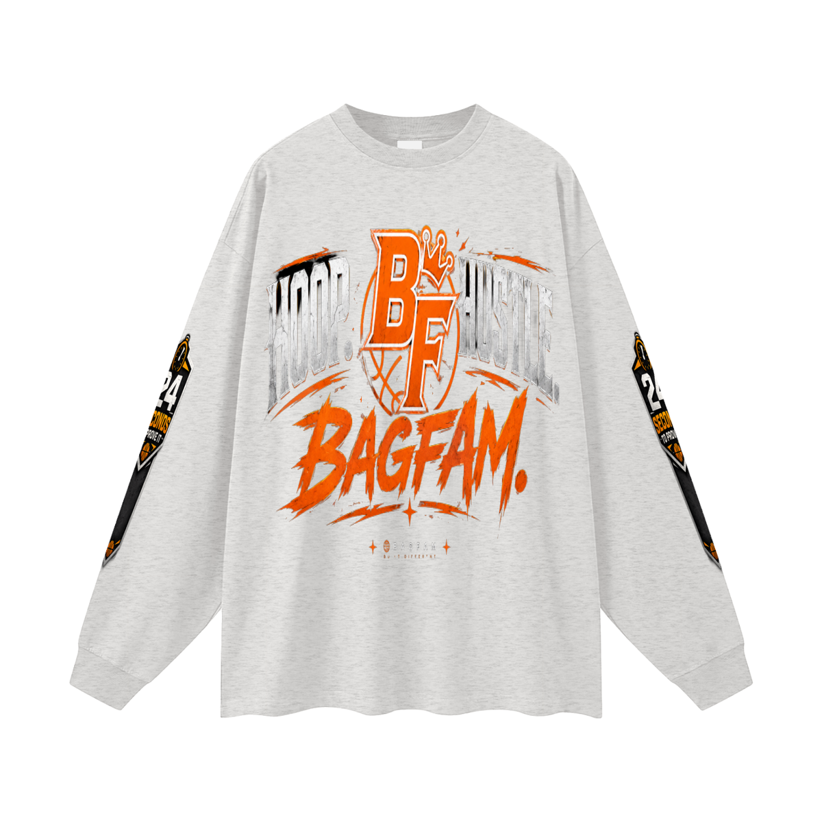 BAG FAM (SHOTCLOCK COLLECTION Oversized  Long Sleeve T-Shirt) men's
