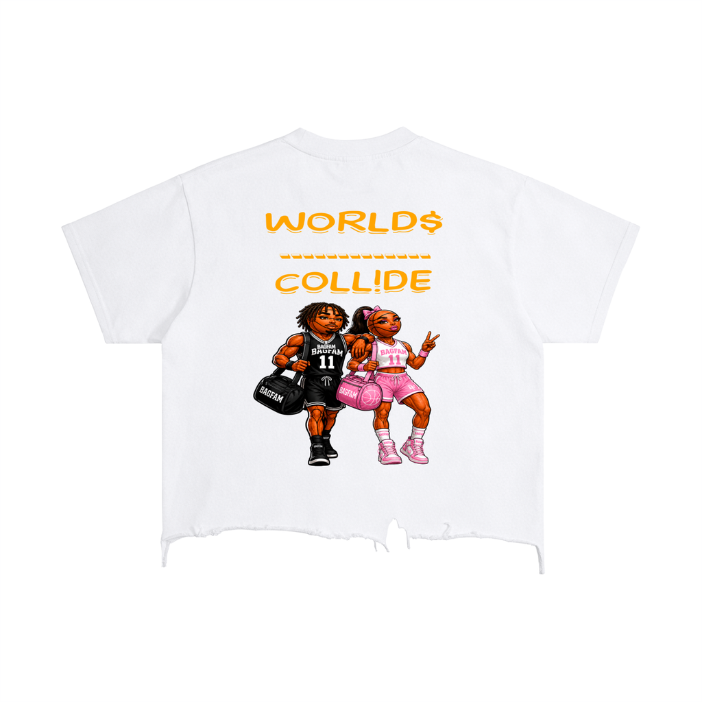 BAG FAM'S  (WORLDS COLLIDE NYC Vintage Hem T-Shirt) unisex