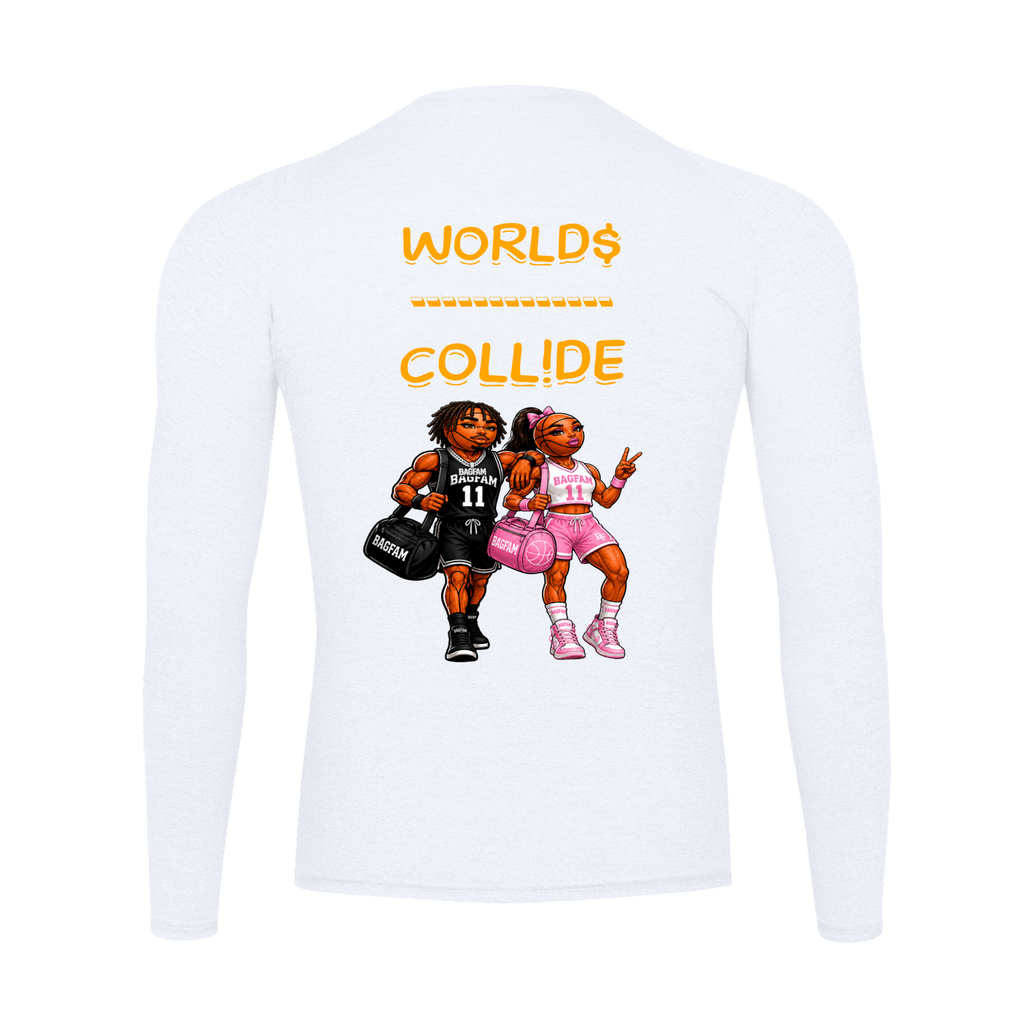 BAG FAM'S  (WORLDS COLLIDE NYC compression Long Sleeve T-Shirt) unisex