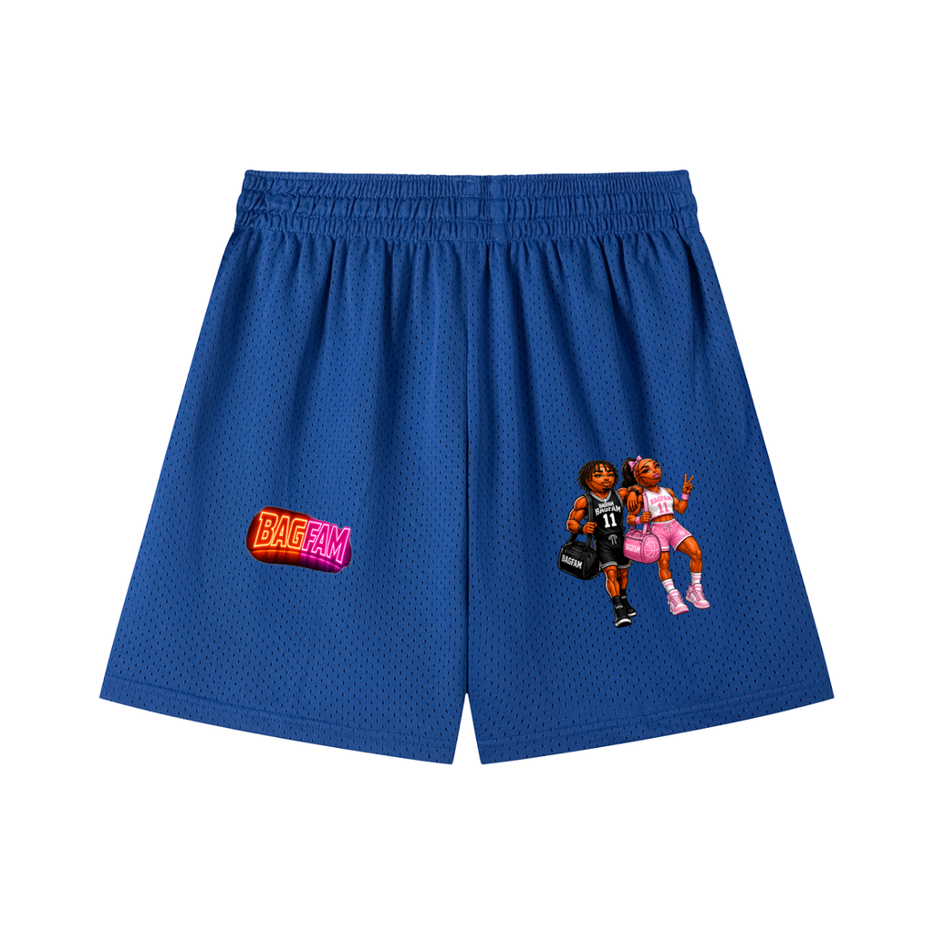 BAG FAM'S  (WORLDS COLLIDE NYC Mesh  Shorts) unisex