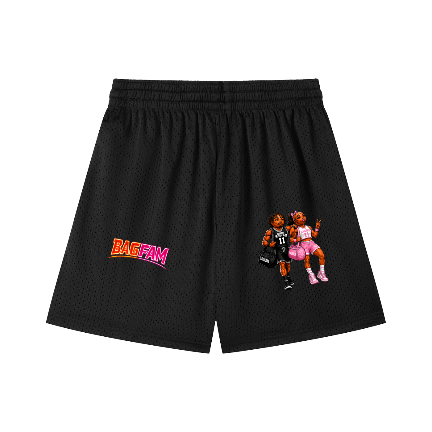 BAG FAM'S  (WORLDS COLLIDE NYC Mesh  Shorts) unisex