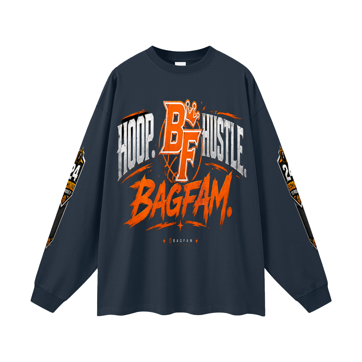 BAG FAM (SHOTCLOCK COLLECTION Oversized  Long Sleeve T-Shirt) men's