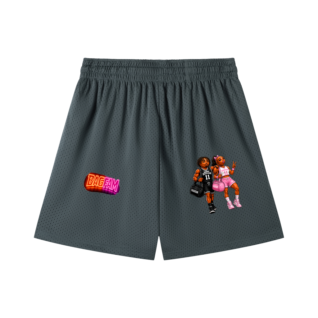 BAG FAM'S  (WORLDS COLLIDE NYC Mesh  Shorts) unisex