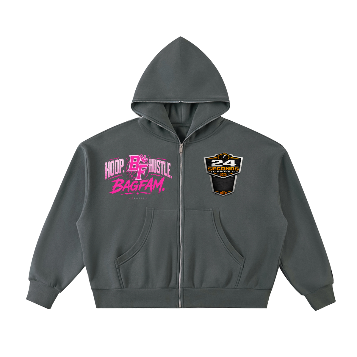 BAG FAM (SHOTCLOCK COLLECTION women'sFull-Zip  Hoodie)