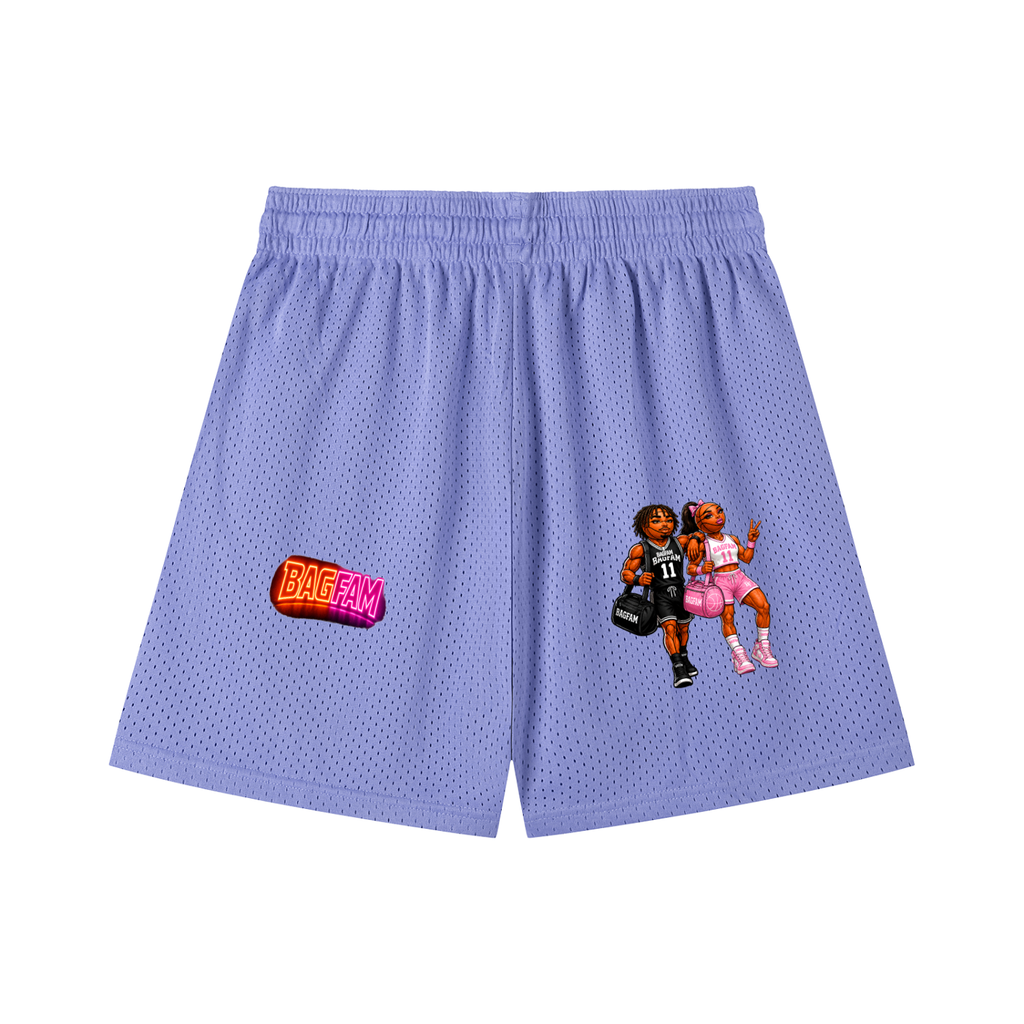 BAG FAM'S  (WORLDS COLLIDE NYC Mesh  Shorts) unisex