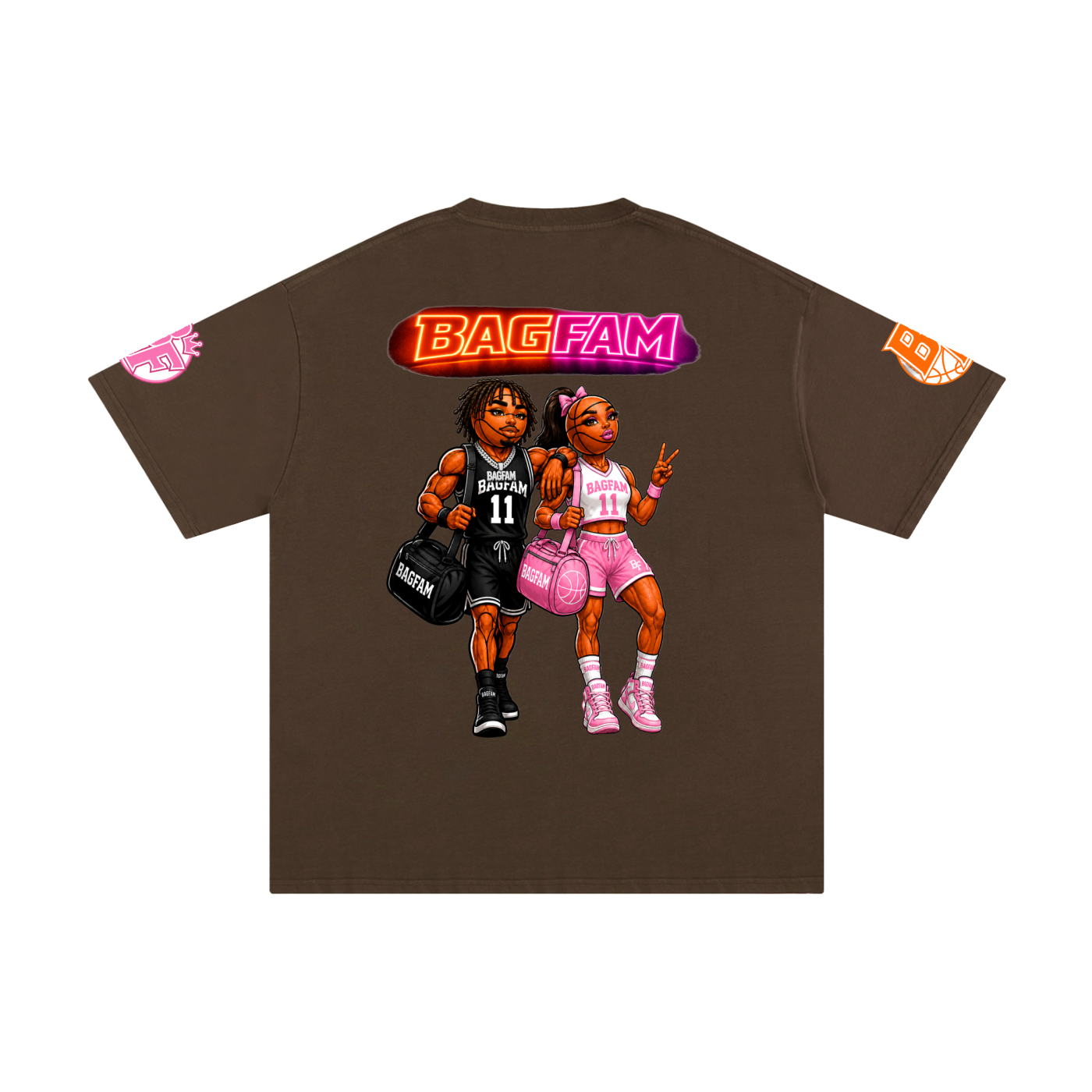 BAG FAM'S  (WORLDS COLLIDE NYC Pure Cotton T-Shirt) unisex