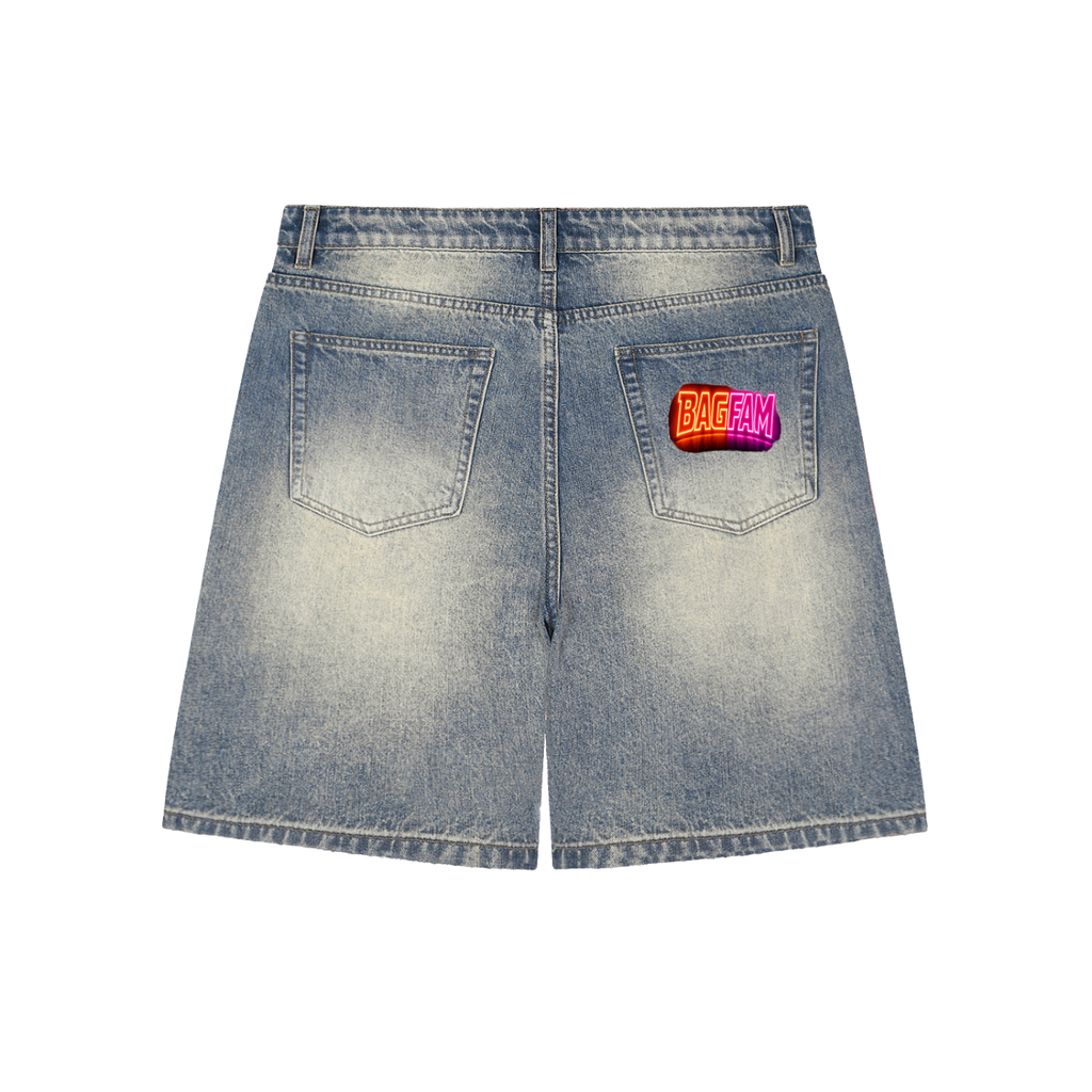BAG FAM'S  (WORLDS COLLIDE NYC Denim Shorts)