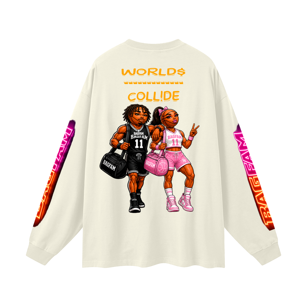 BAG FAM'S  (WORLDS COLLIDE NYC Long Sleeve T-Shirt) unisex
