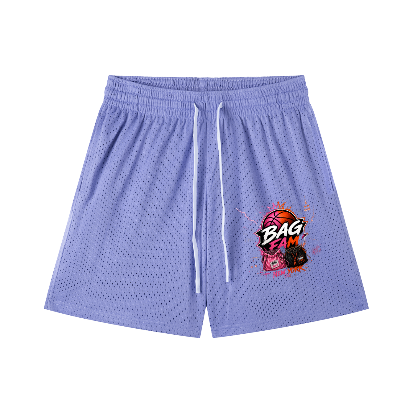 BAG FAM'S  (WORLDS COLLIDE NYC Mesh  Shorts) unisex