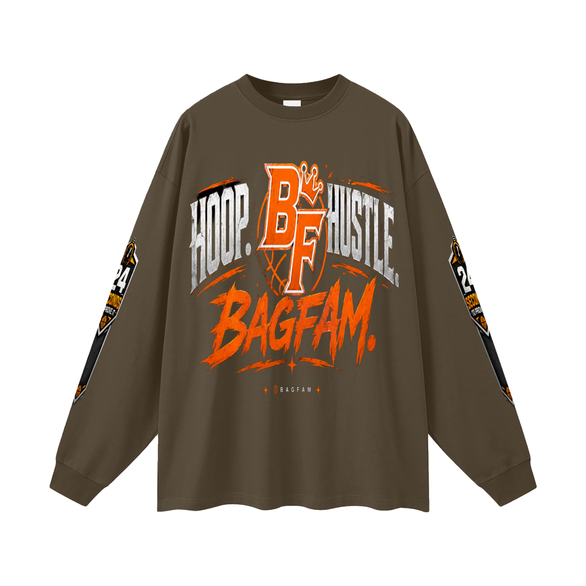 BAG FAM (SHOTCLOCK COLLECTION Oversized  Long Sleeve T-Shirt) men's