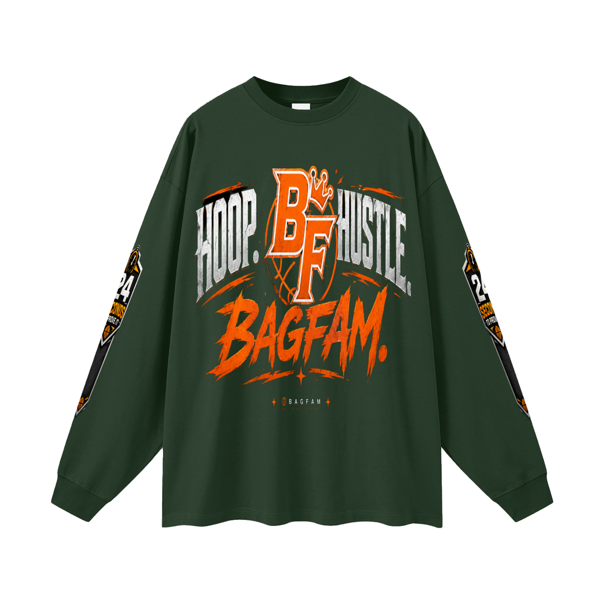 BAG FAM (SHOTCLOCK COLLECTION Oversized  Long Sleeve T-Shirt) men's