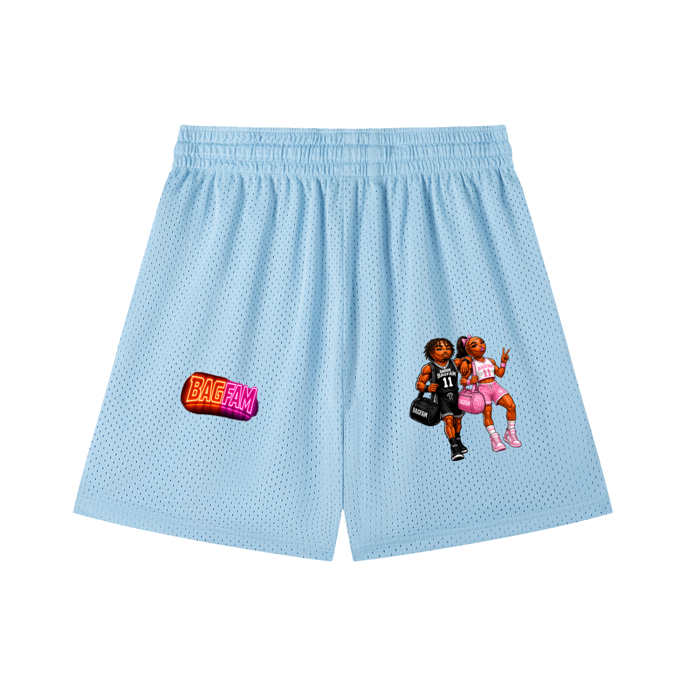 BAG FAM'S  (WORLDS COLLIDE NYC Mesh  Shorts) unisex