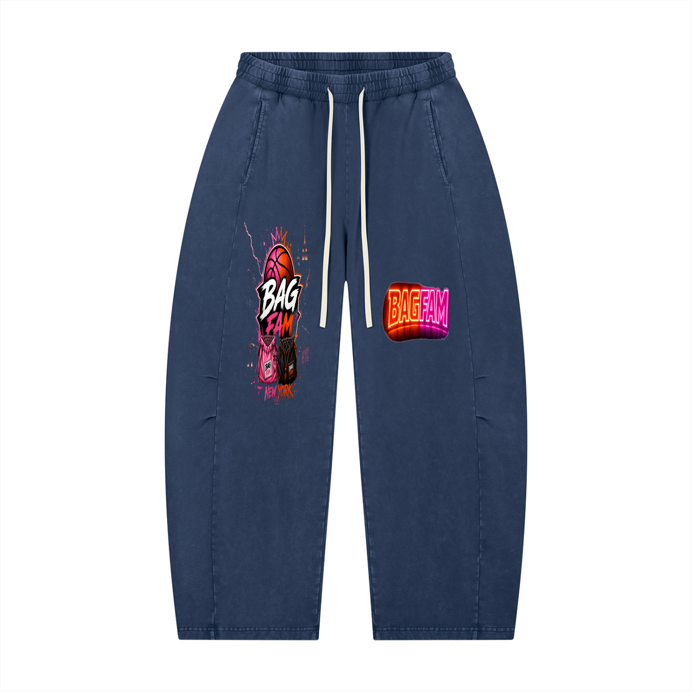BAG FAM'S  (WORLDS/COLLIDE NYC Barrel Leg Pants) UNISEX