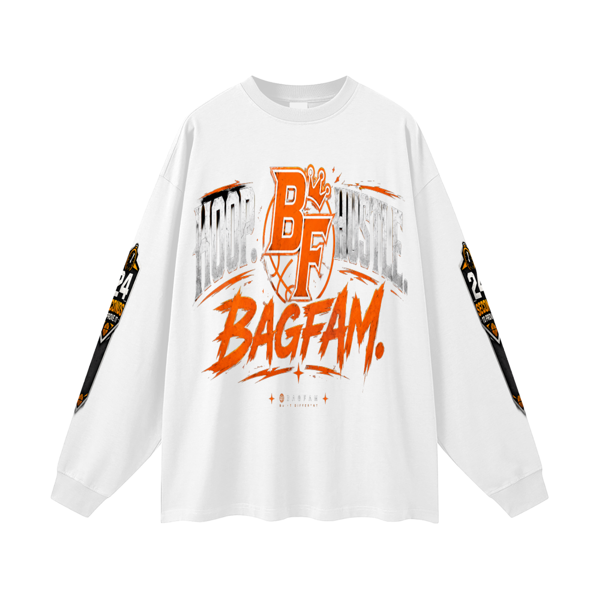 BAG FAM (SHOTCLOCK COLLECTION Oversized  Long Sleeve T-Shirt) men's