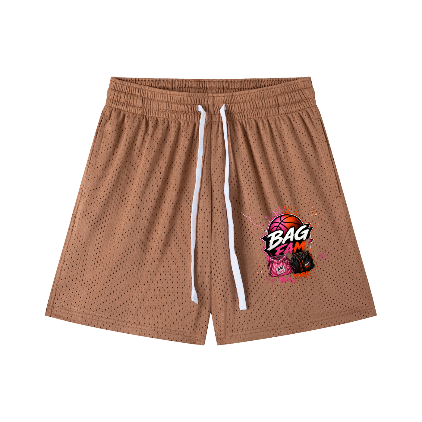 BAG FAM'S  (WORLDS COLLIDE NYC Mesh  Shorts) unisex