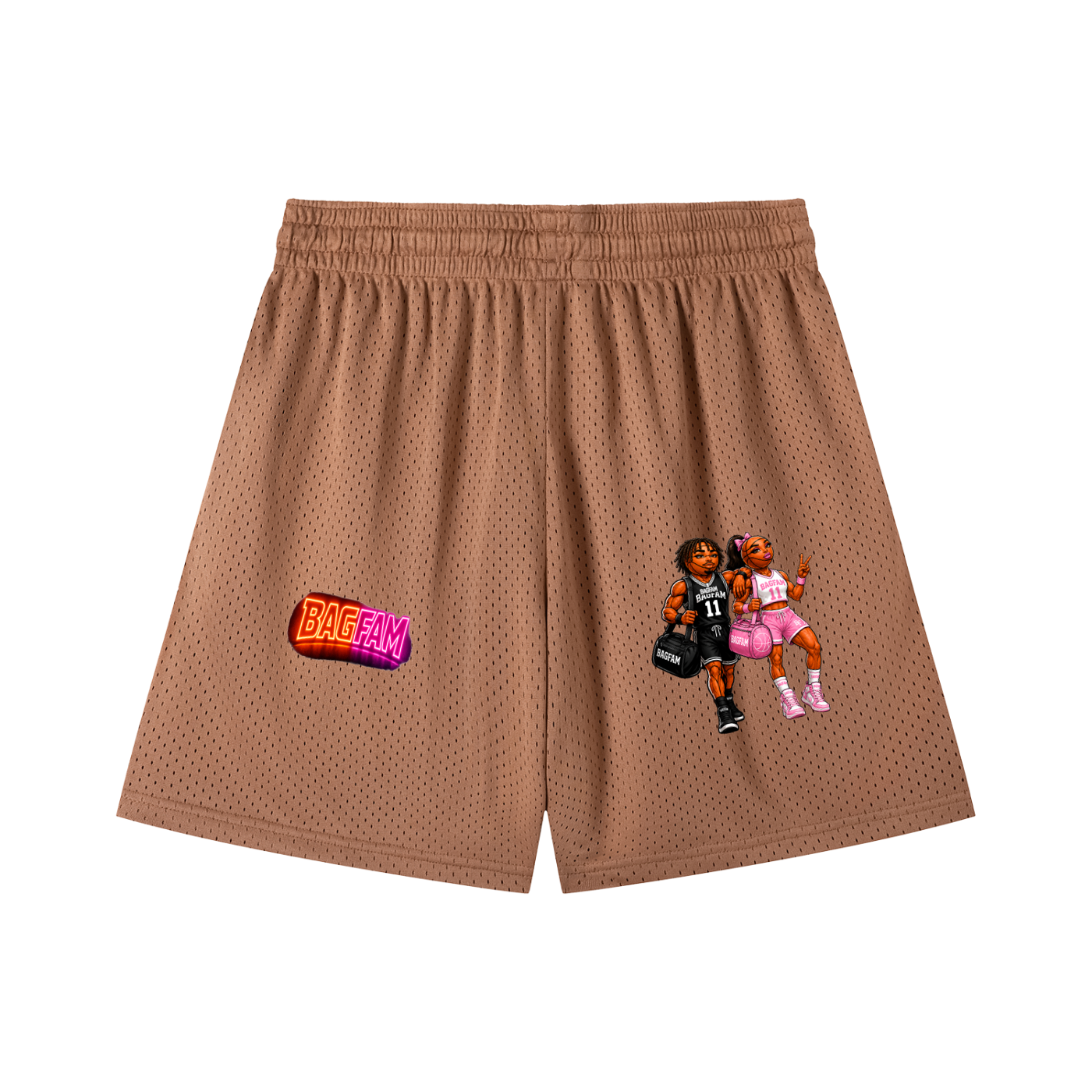 BAG FAM'S  (WORLDS COLLIDE NYC Mesh  Shorts) unisex