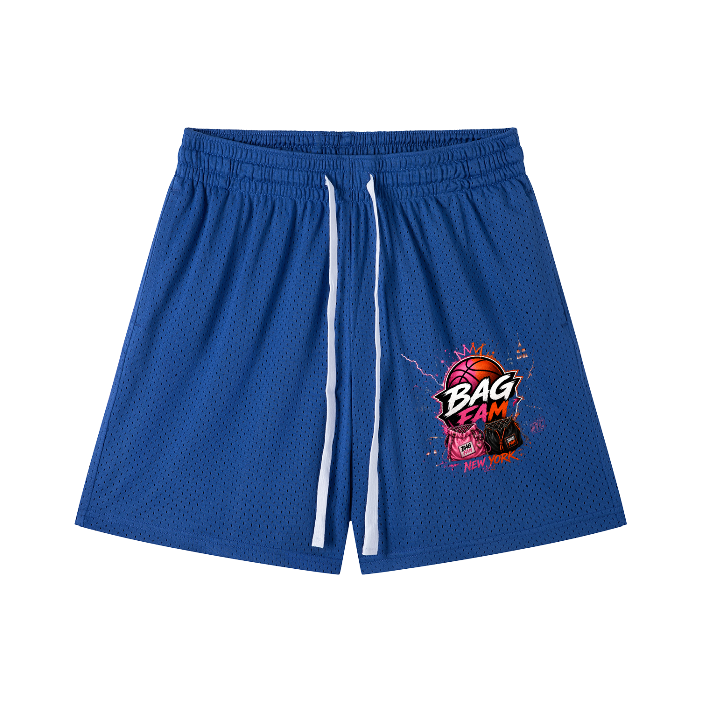 BAG FAM'S  (WORLDS COLLIDE NYC Mesh  Shorts) unisex