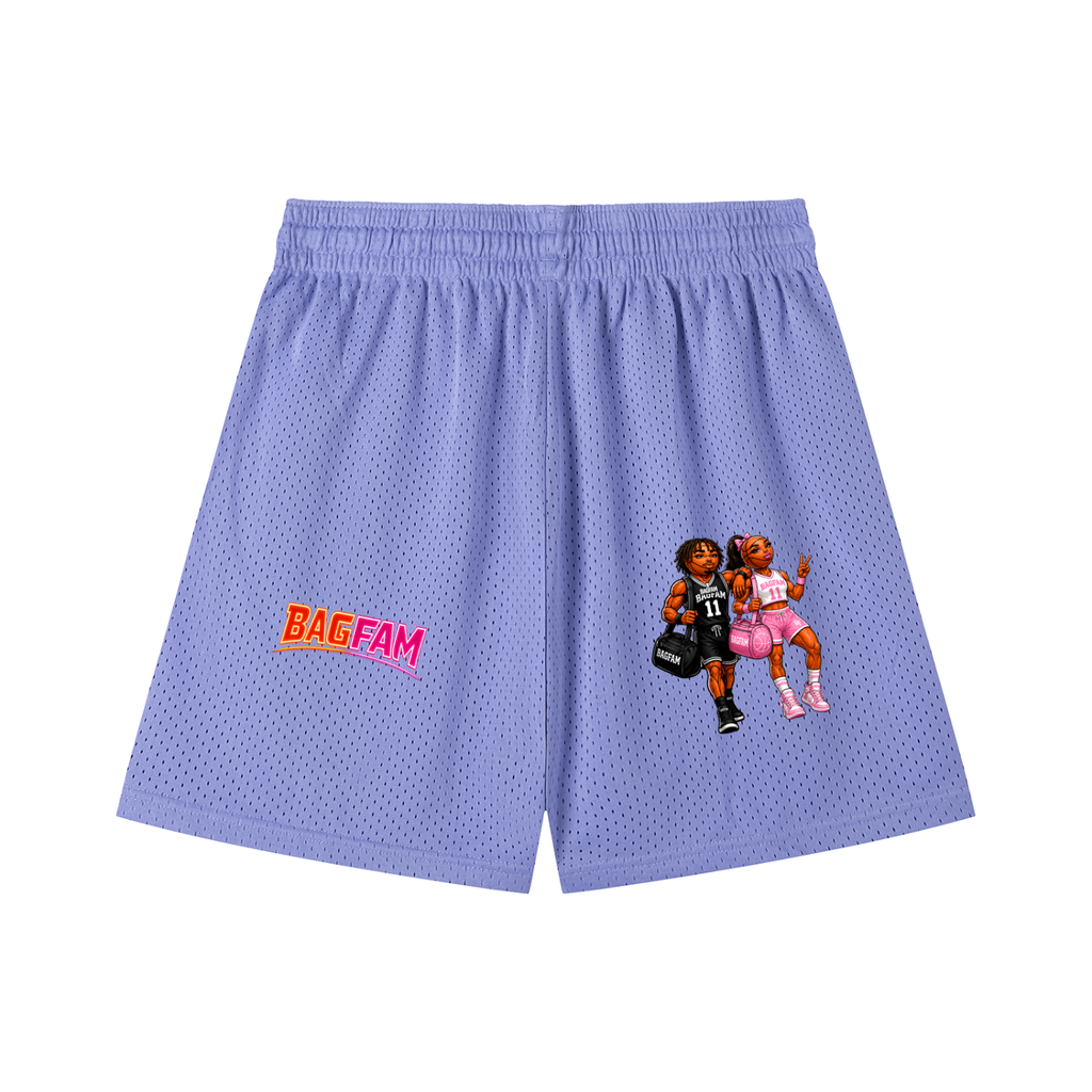 BAG FAM'S  (WORLDS COLLIDE NYC Mesh  Shorts) unisex