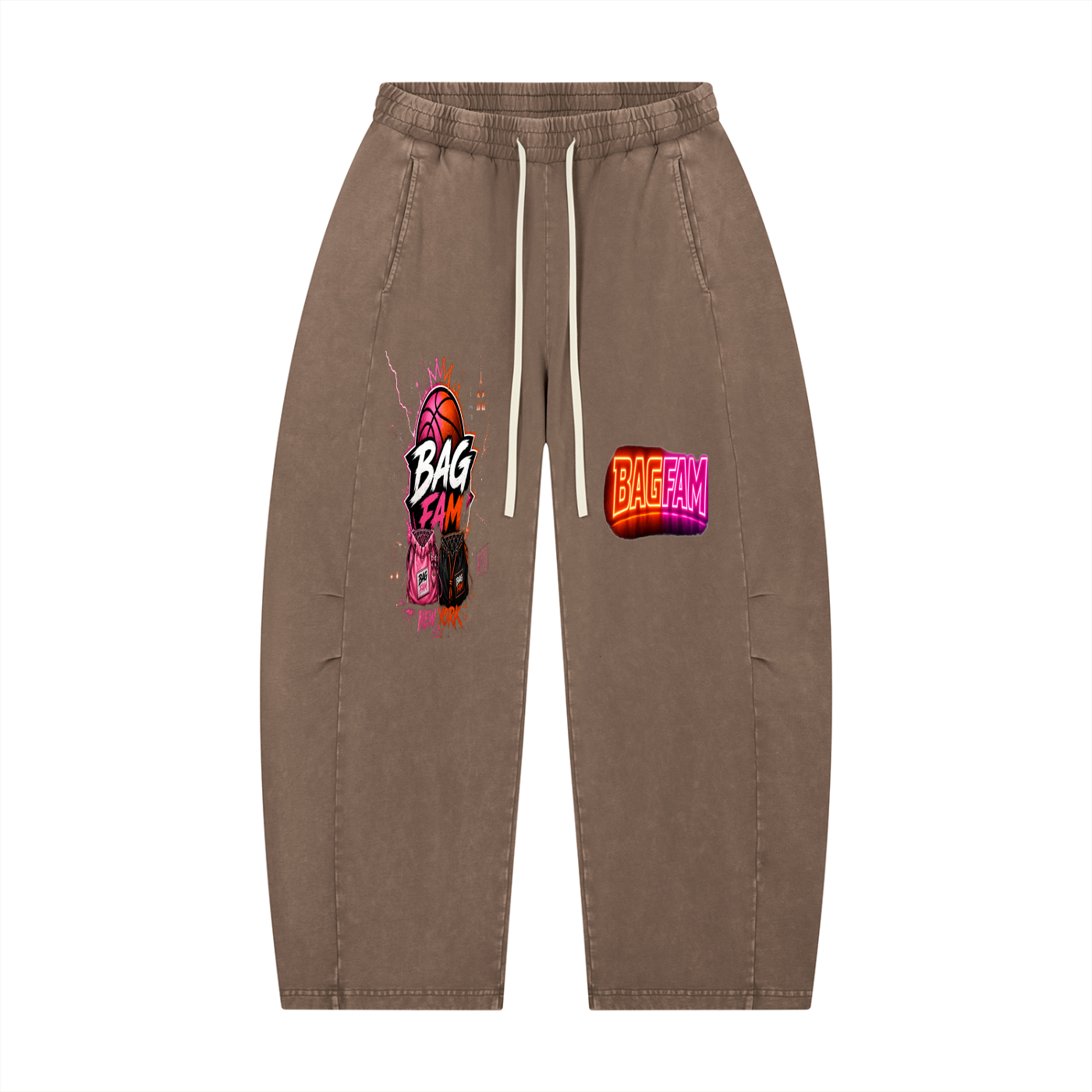 BAG FAM'S  (WORLDS/COLLIDE NYC Barrel Leg Pants) UNISEX