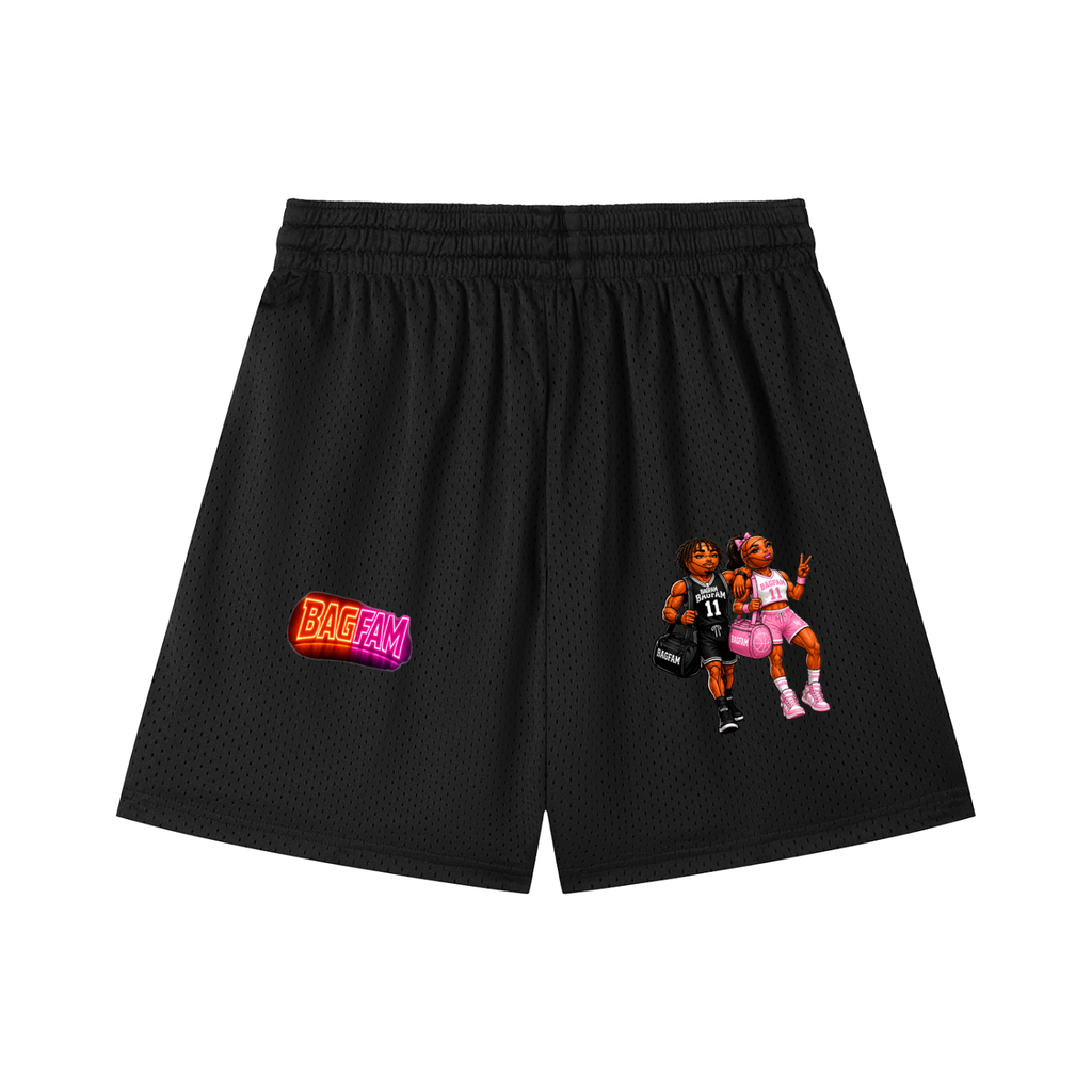 BAG FAM'S  (WORLDS COLLIDE NYC Mesh  Shorts) unisex