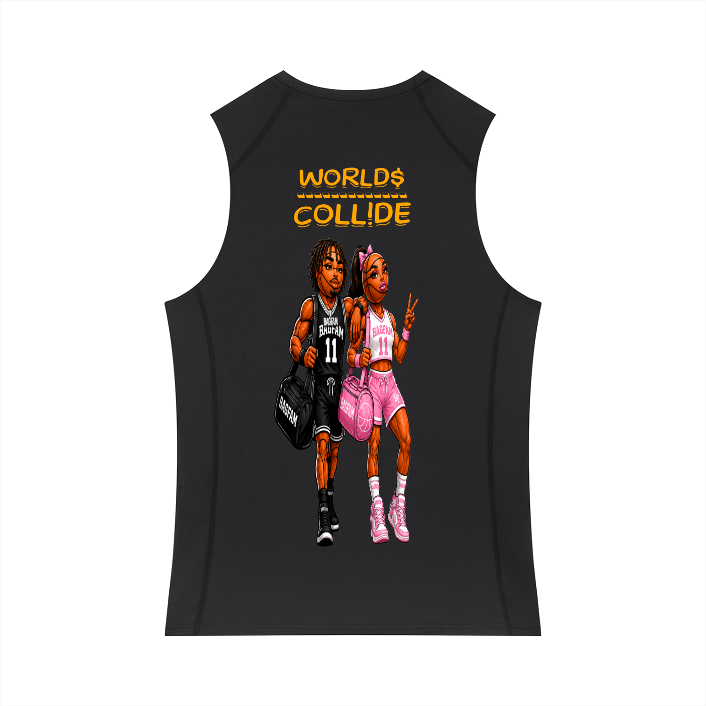 BAG FAM'S  (WORLDS COLLIDE NYC compression Tank Top) Unisex
