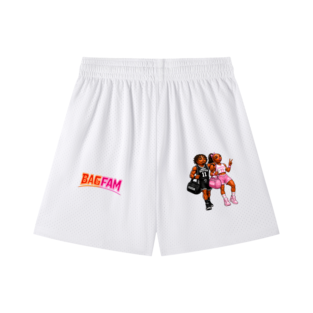 BAG FAM'S  (WORLDS COLLIDE NYC Mesh  Shorts) unisex