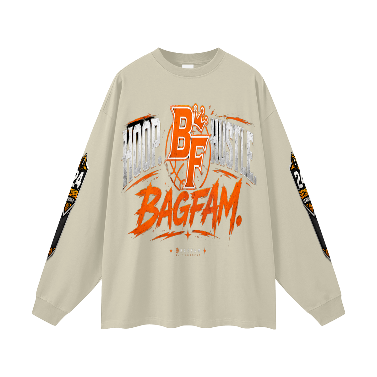 BAG FAM (SHOTCLOCK COLLECTION Oversized  Long Sleeve T-Shirt) men's