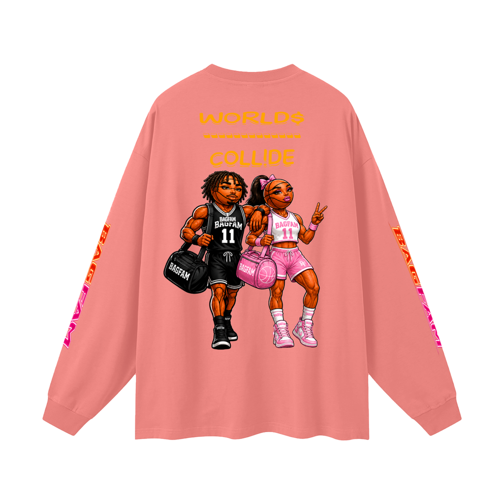 BAG FAM'S  (WORLDS COLLIDE NYC Long Sleeve T-Shirt) unisex
