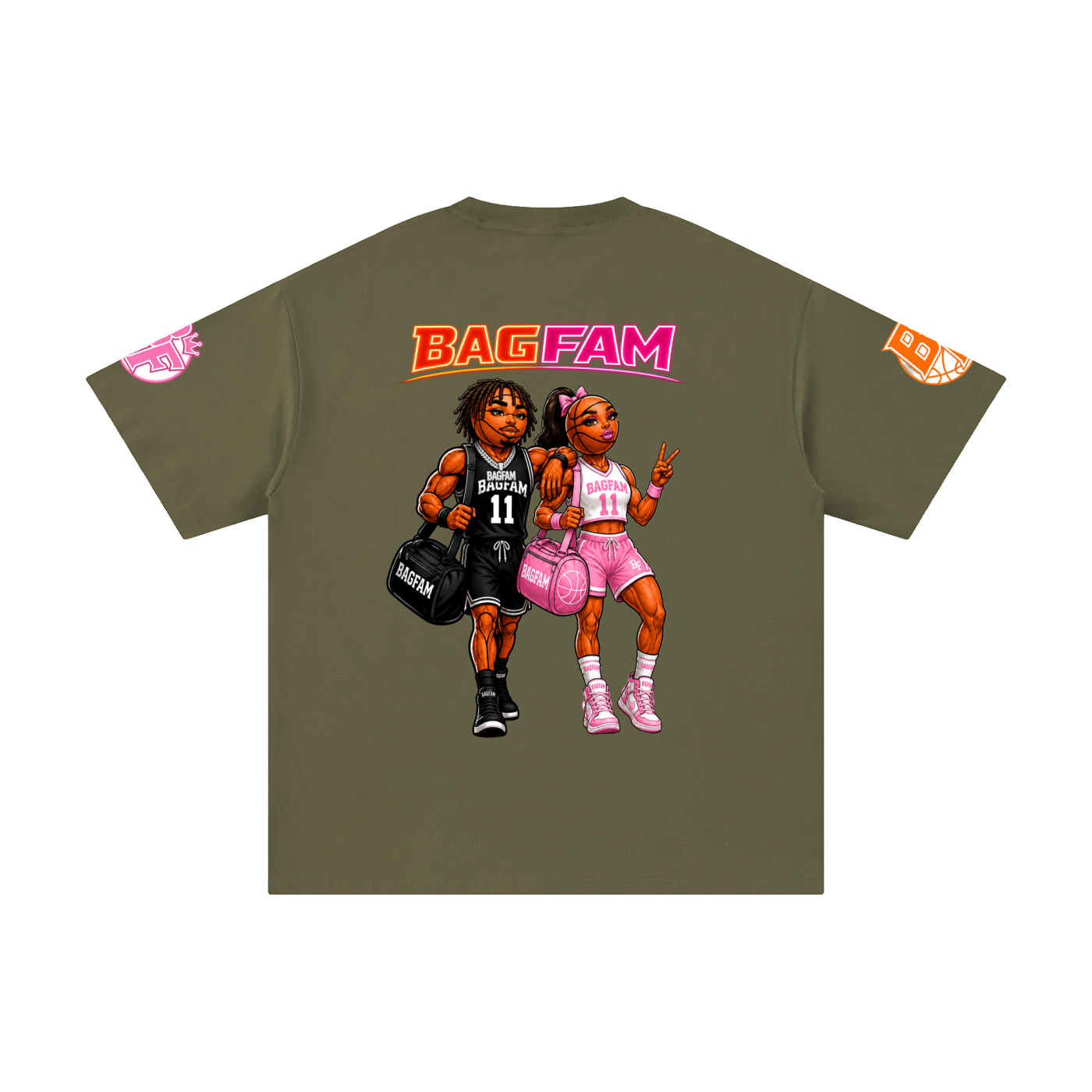 BAG FAM'S  (WORLDS COLLIDE NYC Pure Cotton T-Shirt) unisex