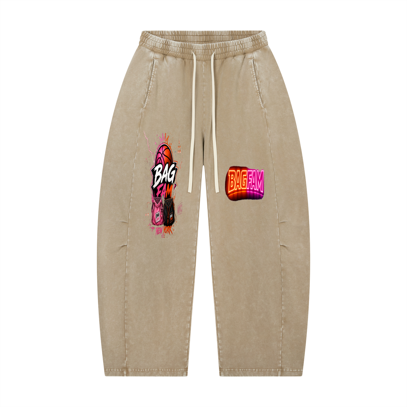 BAG FAM'S  (WORLDS/COLLIDE NYC Barrel Leg Pants) UNISEX