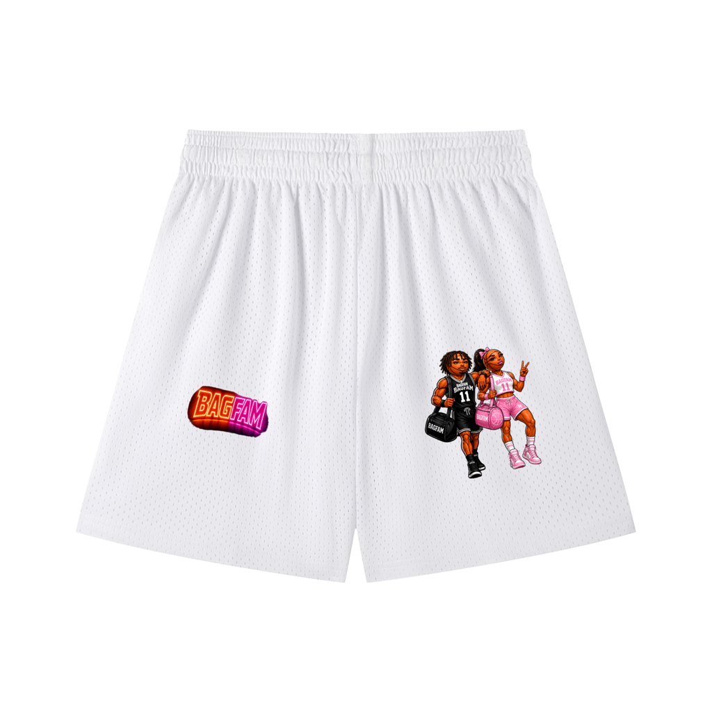 BAG FAM'S  (WORLDS COLLIDE NYC Mesh  Shorts) unisex