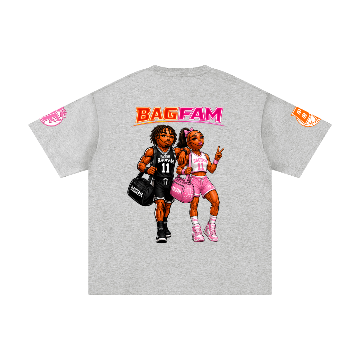 BAG FAM'S  (WORLDS COLLIDE NYC Pure Cotton T-Shirt) unisex