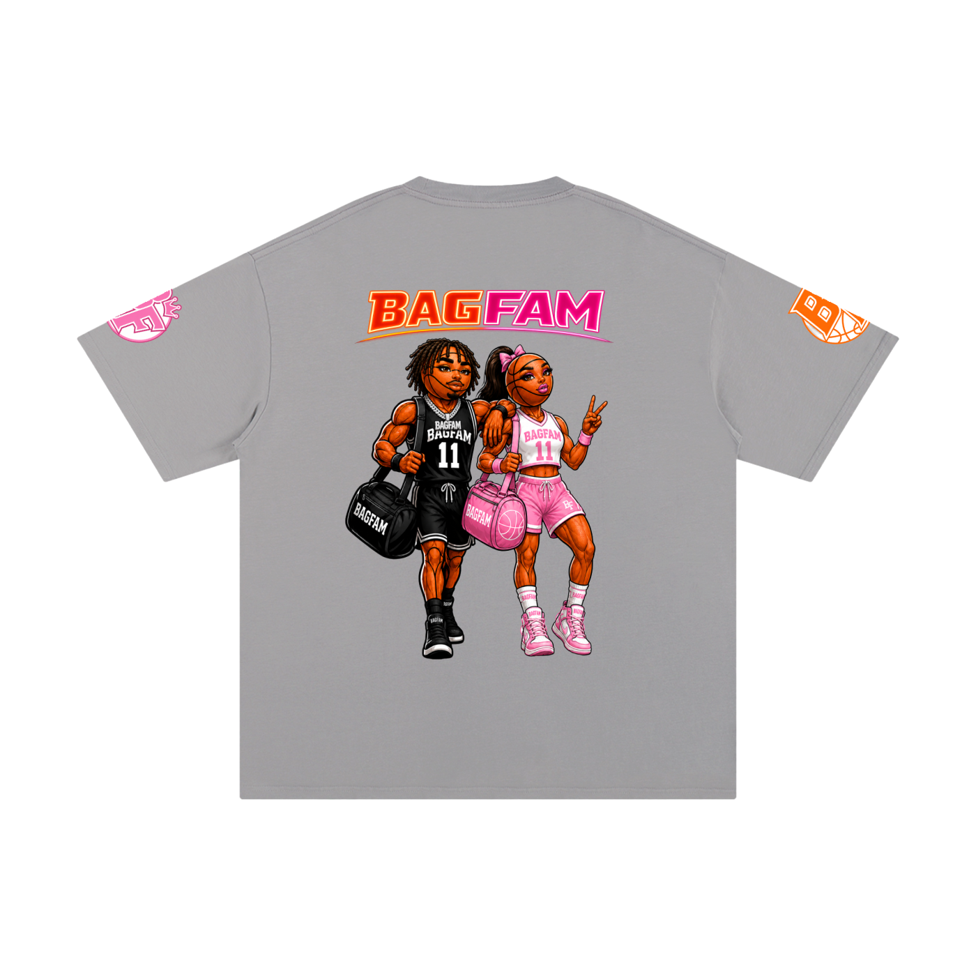 BAG FAM'S  (WORLDS COLLIDE NYC Pure Cotton T-Shirt) unisex