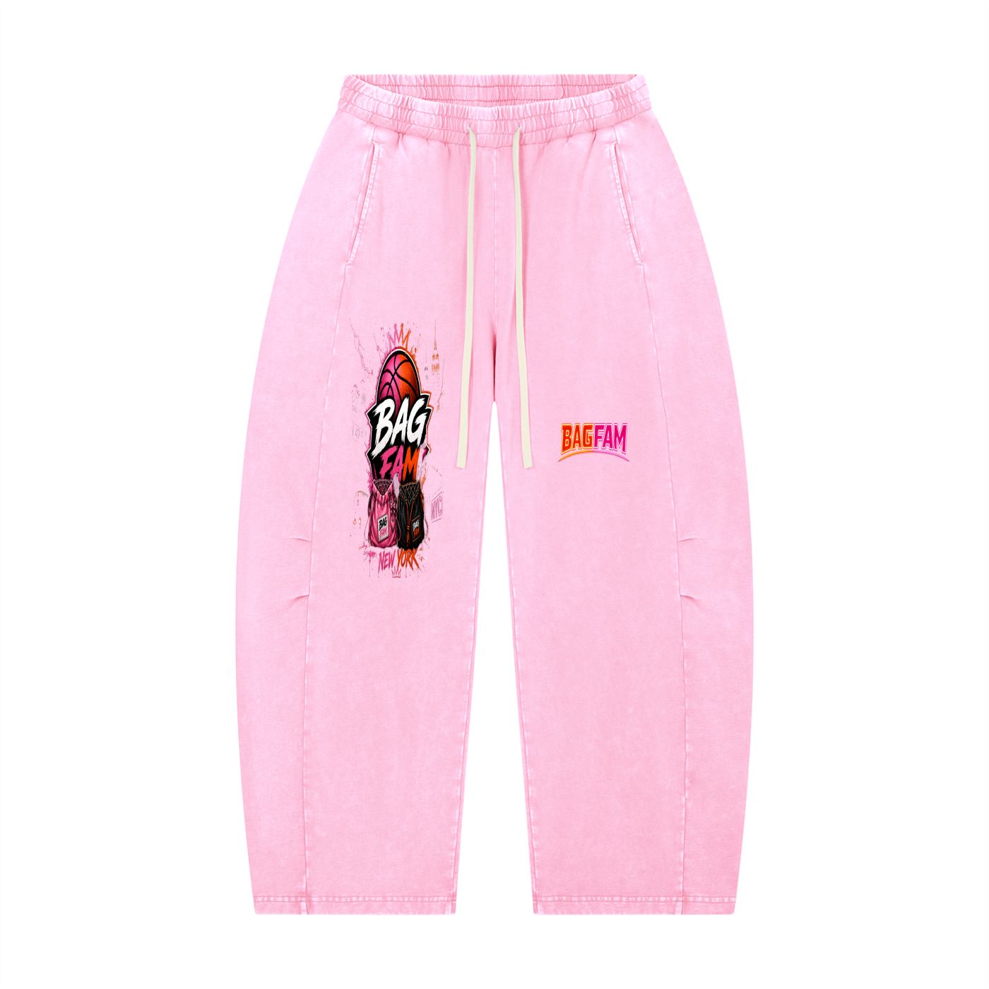 BAG FAM'S  (WORLDS/COLLIDE NYC Barrel Leg Pants) UNISEX