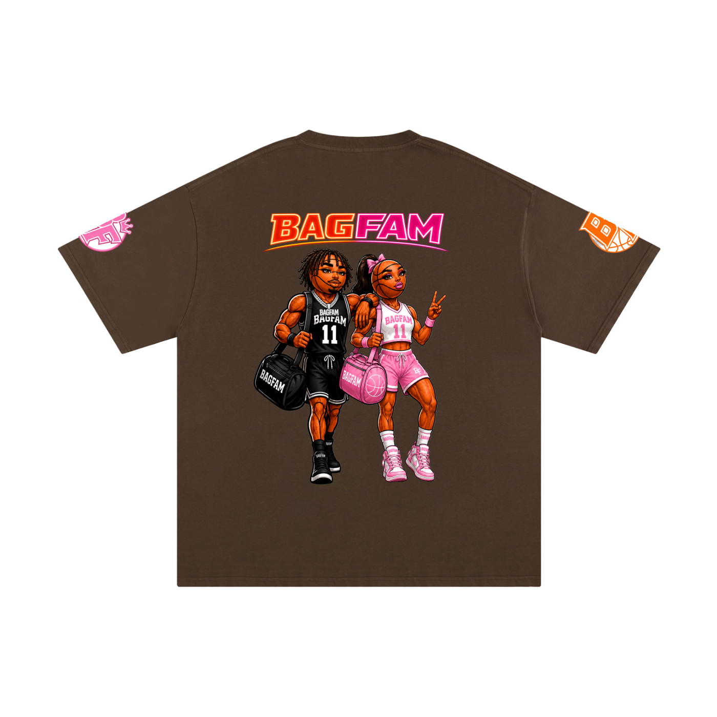 BAG FAM'S  (WORLDS COLLIDE NYC Pure Cotton T-Shirt) unisex