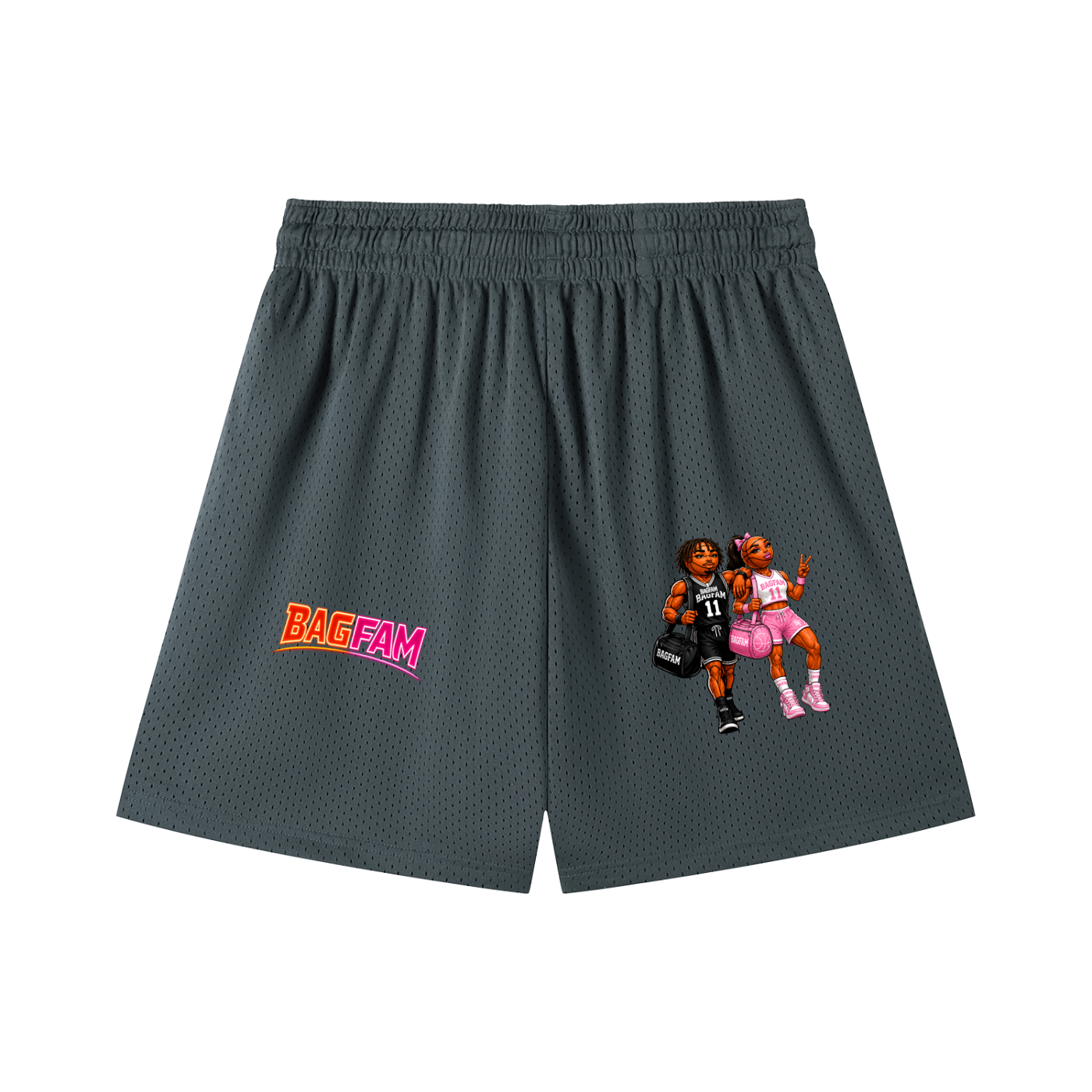 BAG FAM'S  (WORLDS COLLIDE NYC Mesh  Shorts) unisex