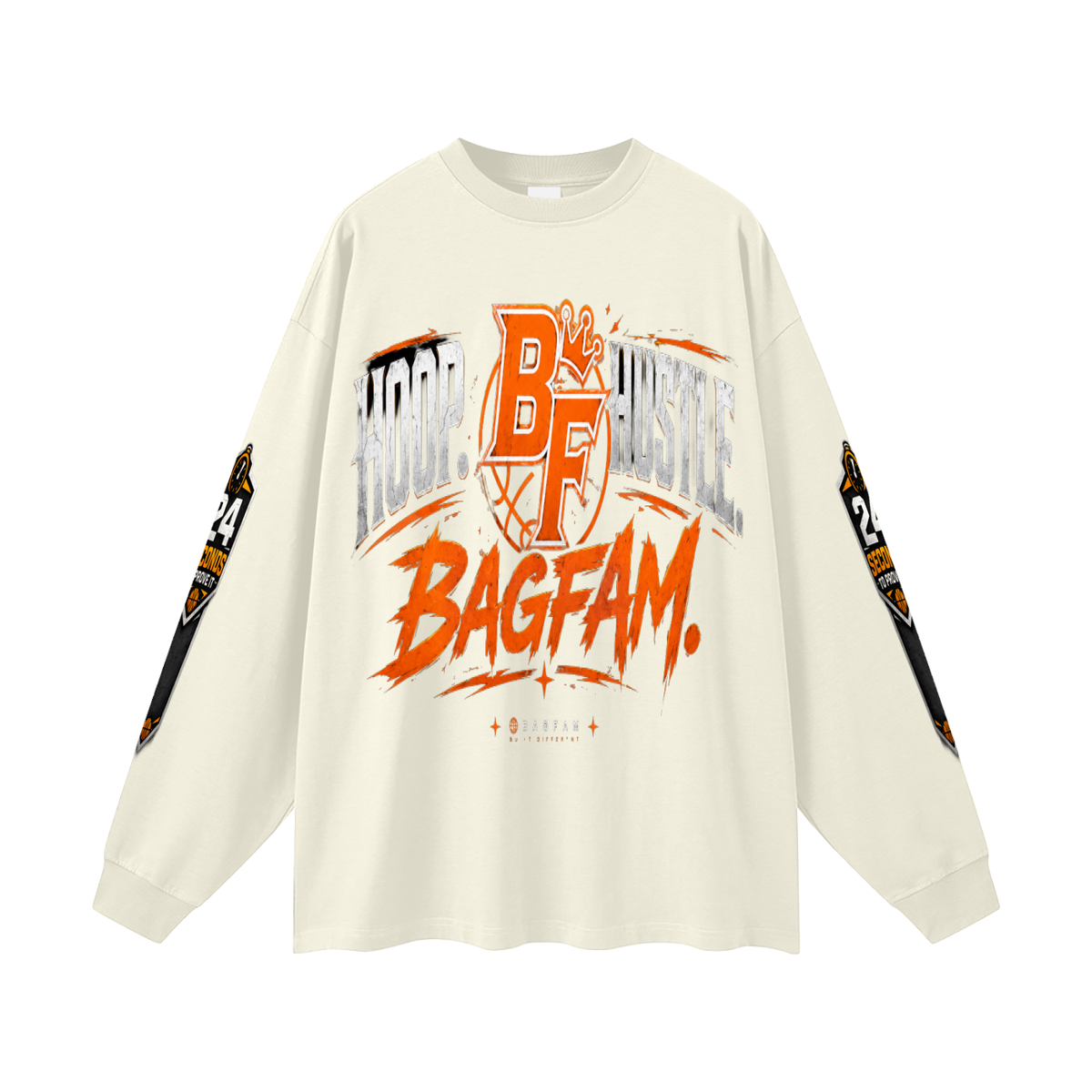 BAG FAM (SHOTCLOCK COLLECTION Oversized  Long Sleeve T-Shirt) men's