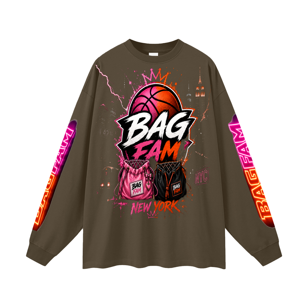 BAG FAM'S  (WORLDS COLLIDE NYC Long Sleeve T-Shirt) unisex