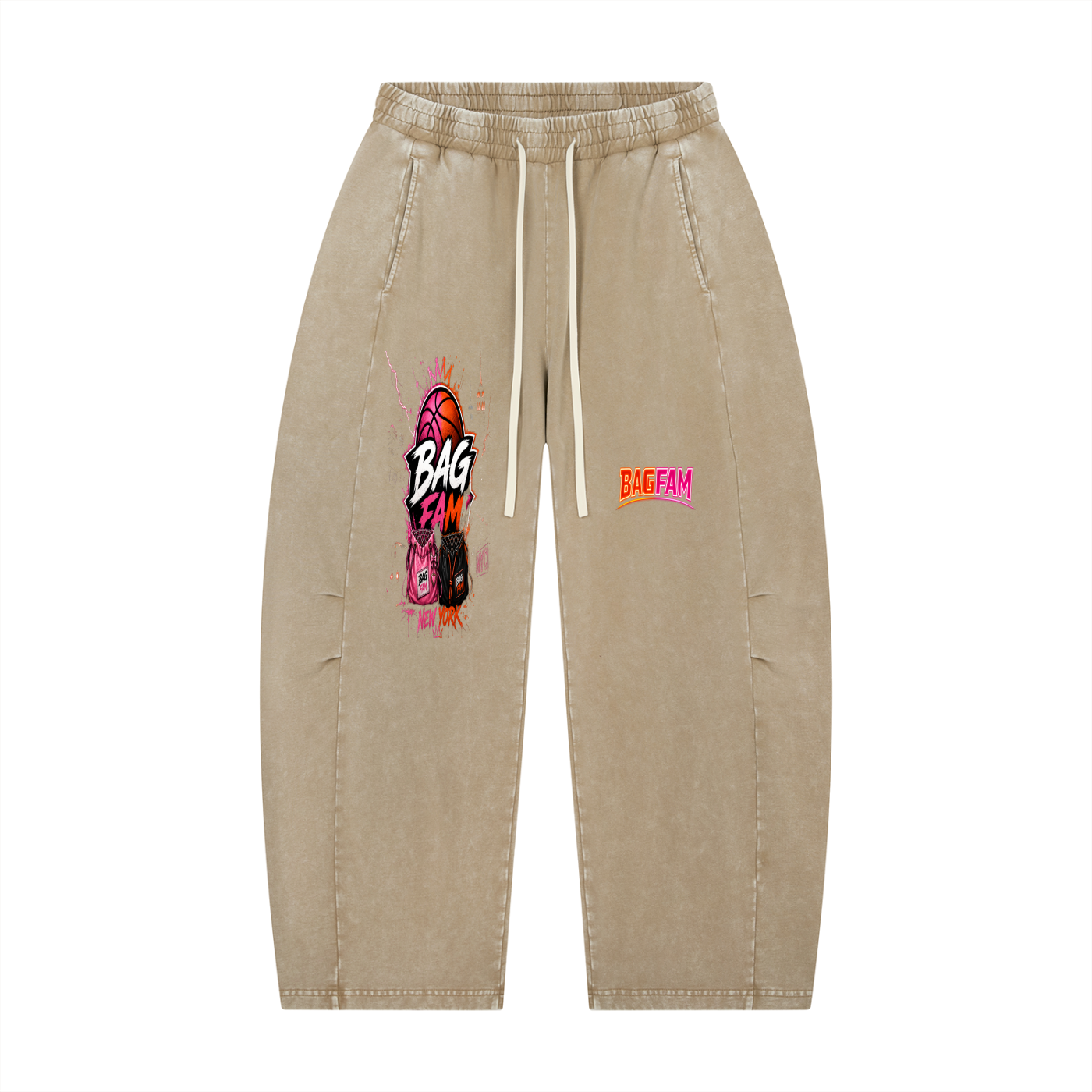 BAG FAM'S  (WORLDS/COLLIDE NYC Barrel Leg Pants) UNISEX