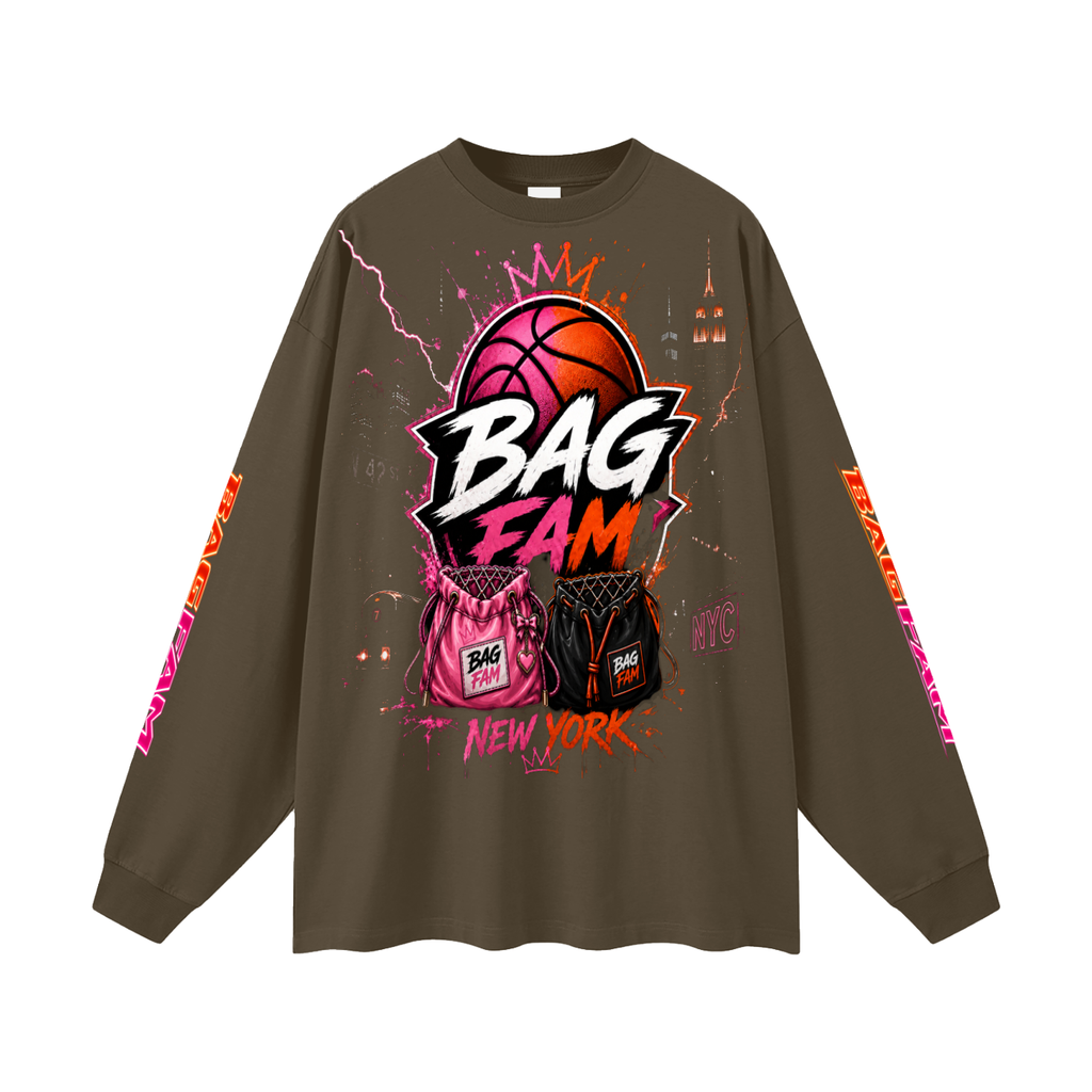 BAG FAM'S  (WORLDS COLLIDE NYC Long Sleeve T-Shirt) unisex