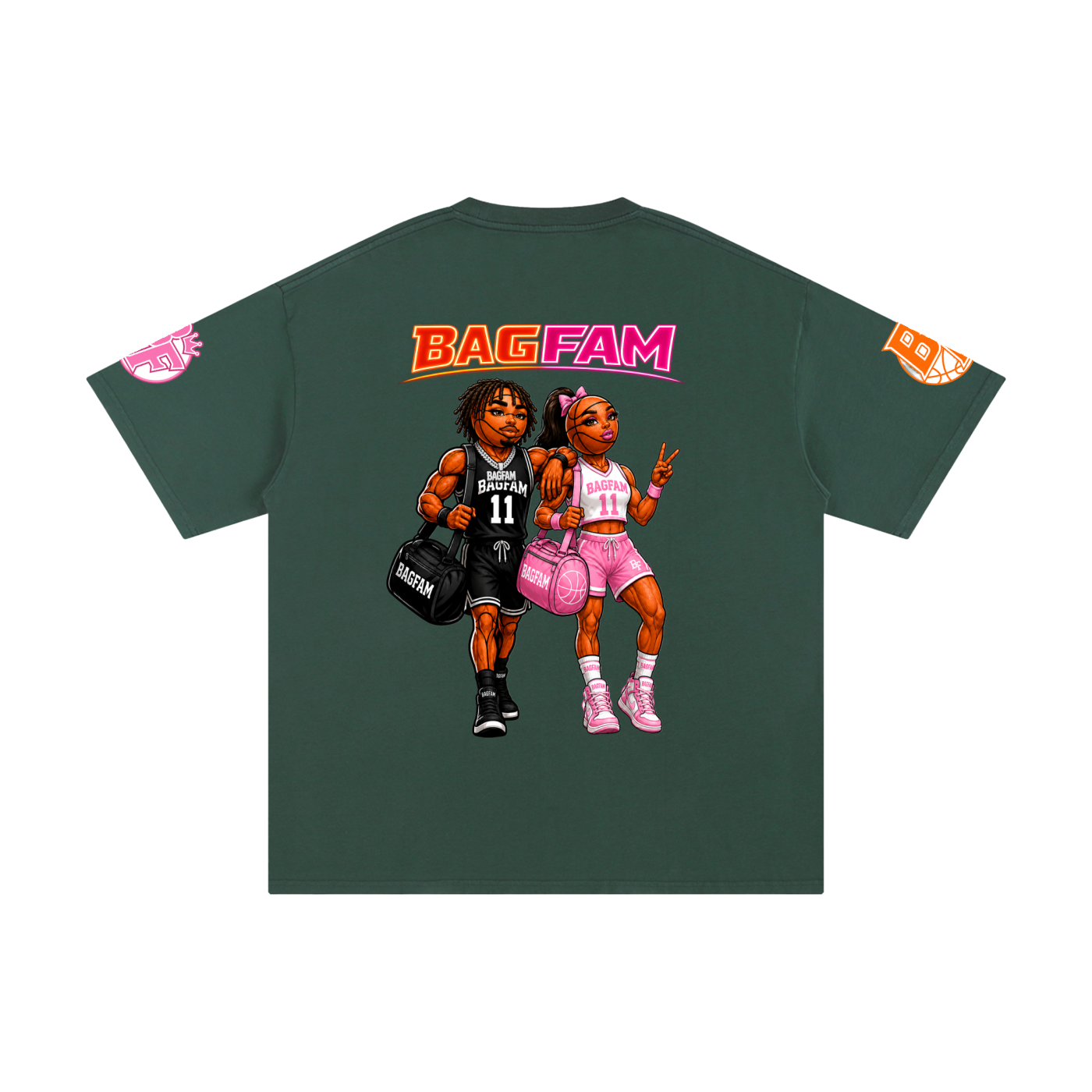 BAG FAM'S  (WORLDS COLLIDE NYC Pure Cotton T-Shirt) unisex