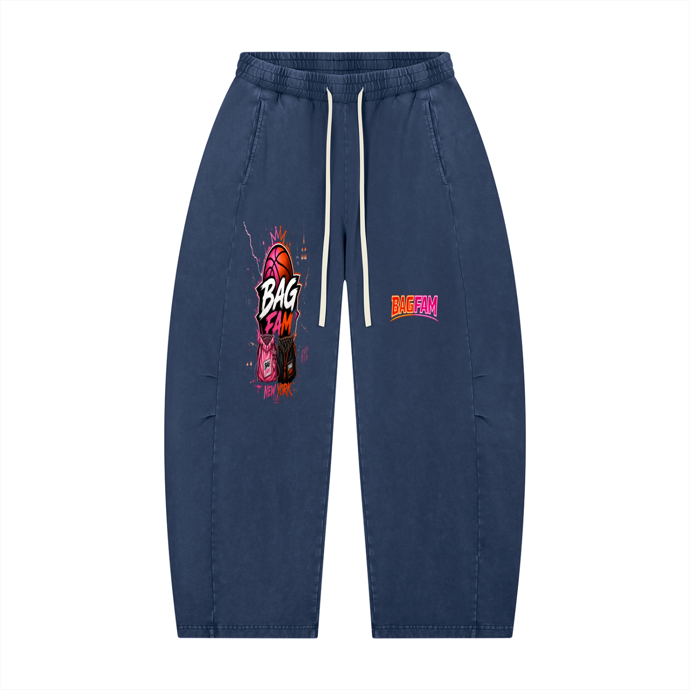 BAG FAM'S  (WORLDS/COLLIDE NYC Barrel Leg Pants) UNISEX