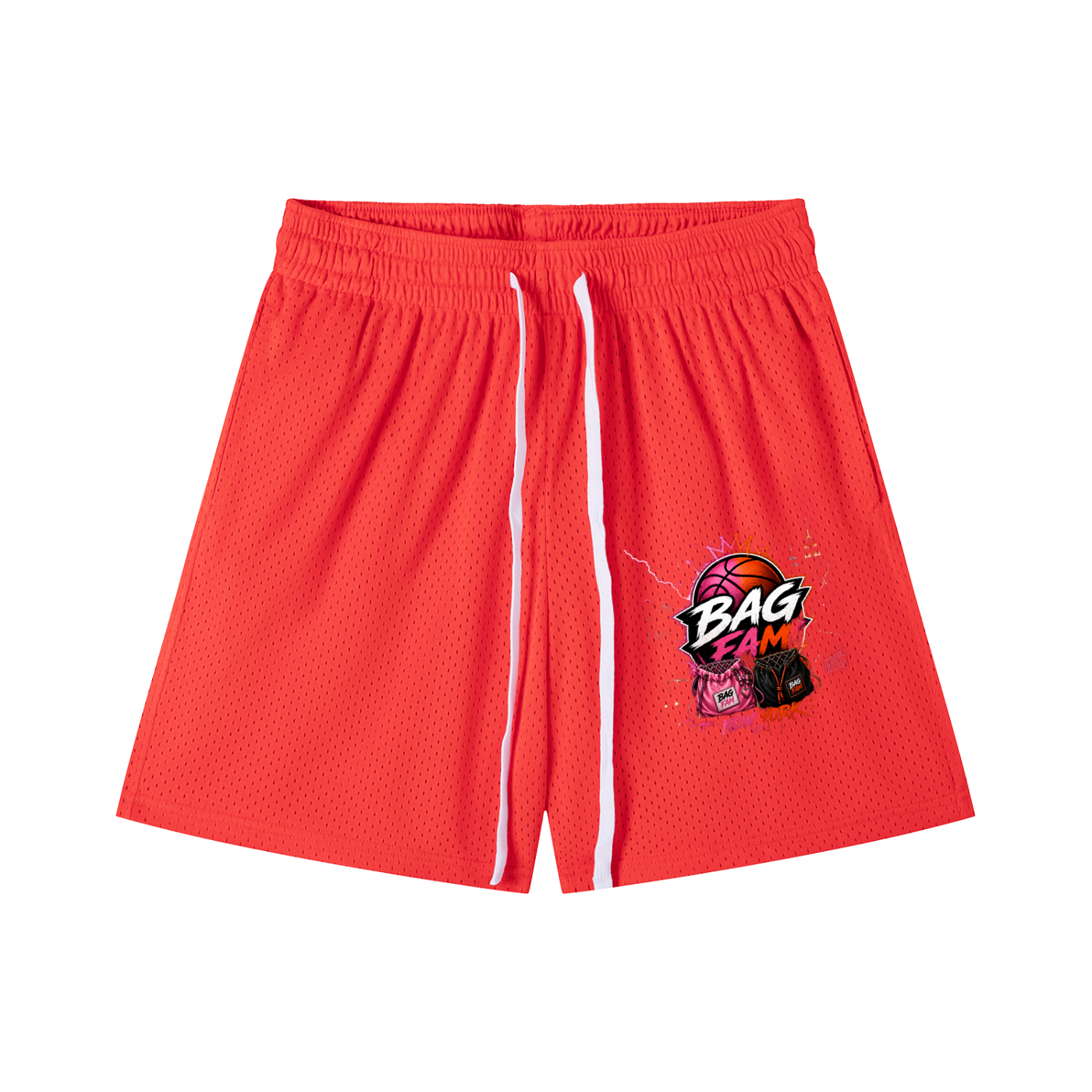 BAG FAM'S  (WORLDS COLLIDE NYC Mesh  Shorts) unisex