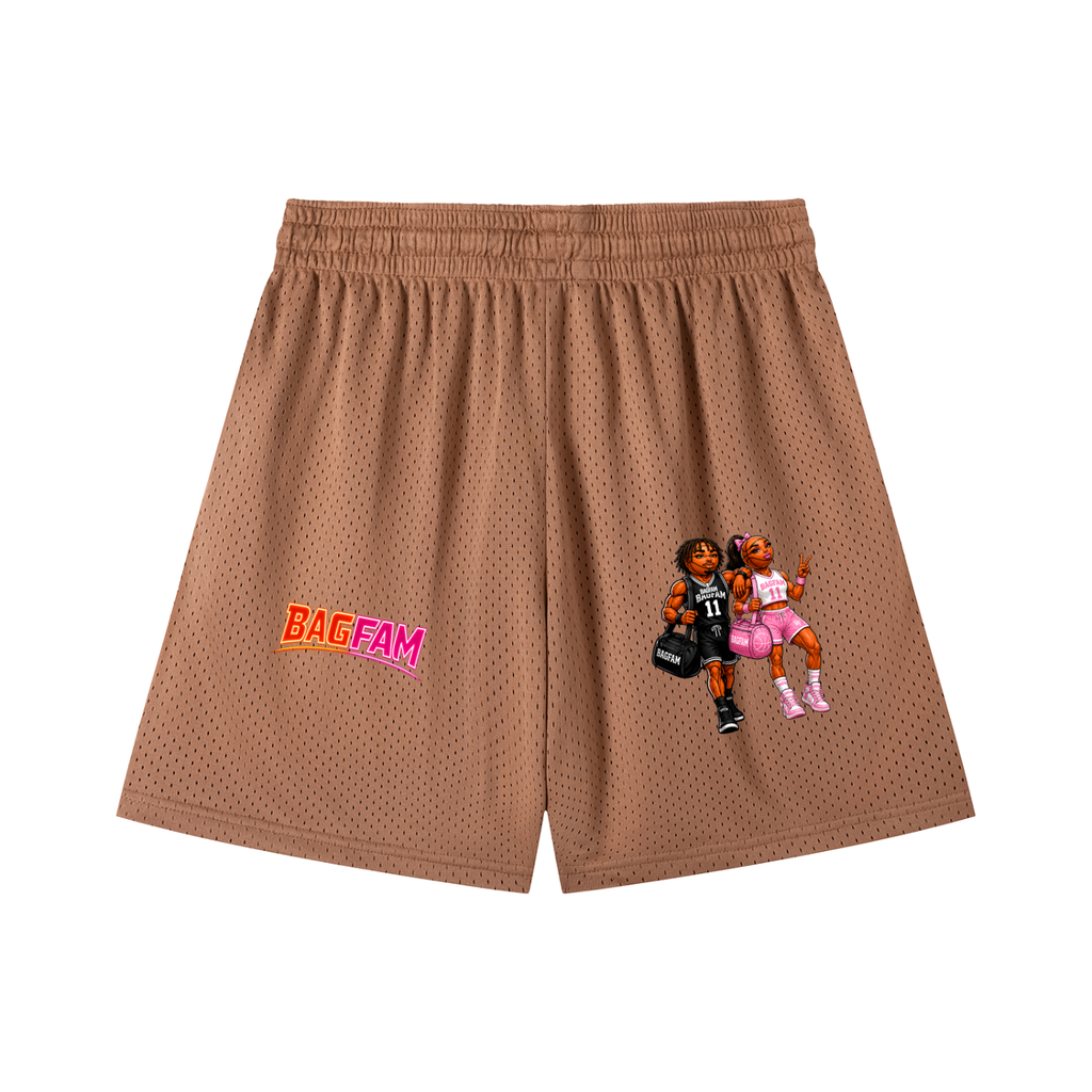 BAG FAM'S  (WORLDS COLLIDE NYC Mesh  Shorts) unisex