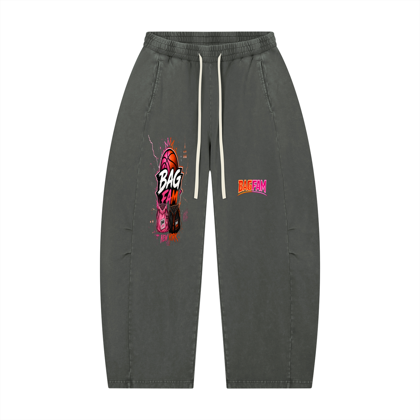 BAG FAM'S  (WORLDS/COLLIDE NYC Barrel Leg Pants) UNISEX