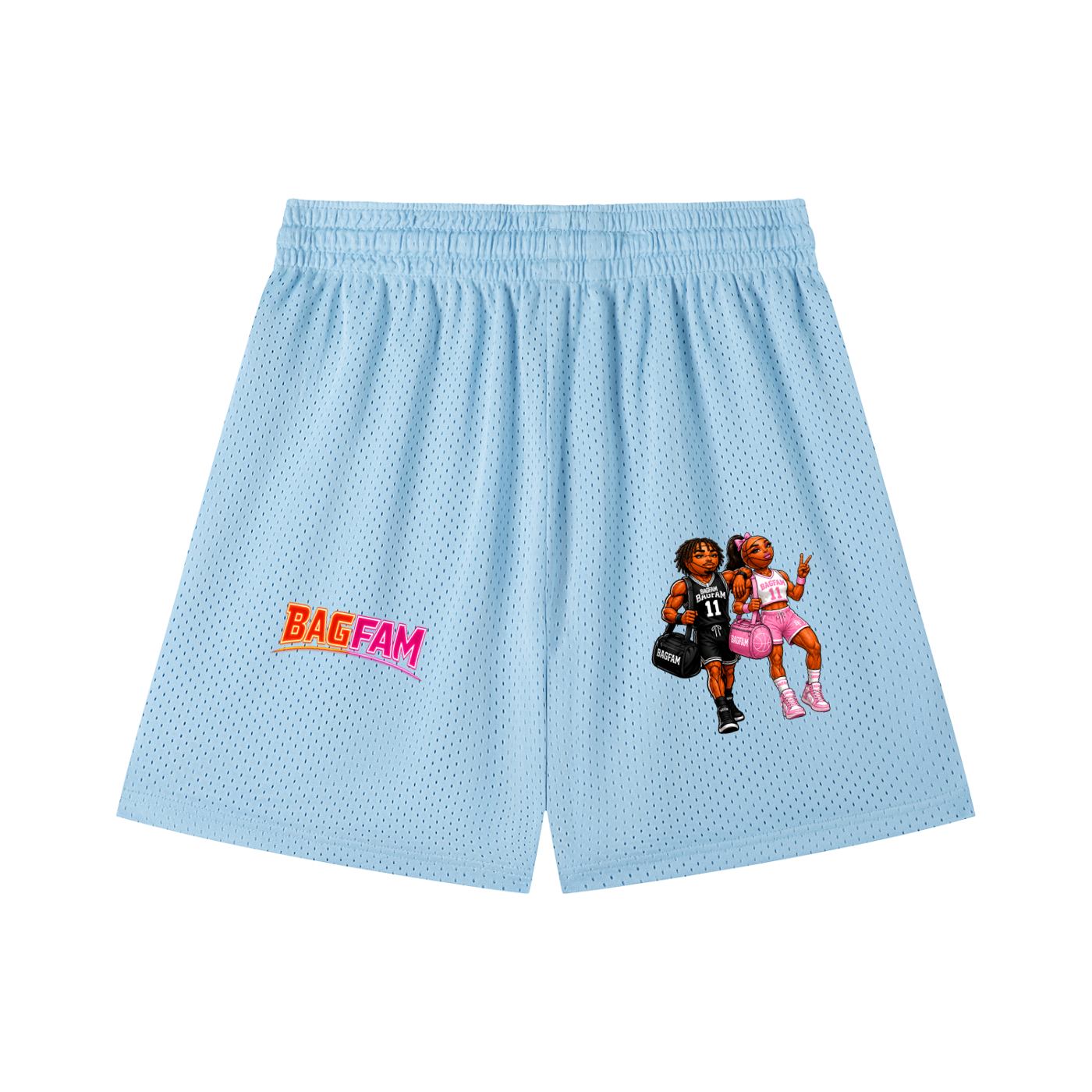 BAG FAM'S  (WORLDS COLLIDE NYC Mesh  Shorts) unisex