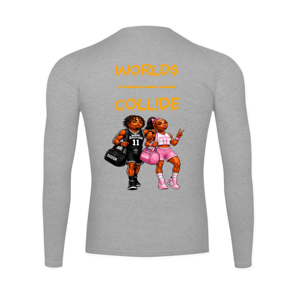 BAG FAM'S  (WORLDS COLLIDE NYC compression Long Sleeve T-Shirt) unisex