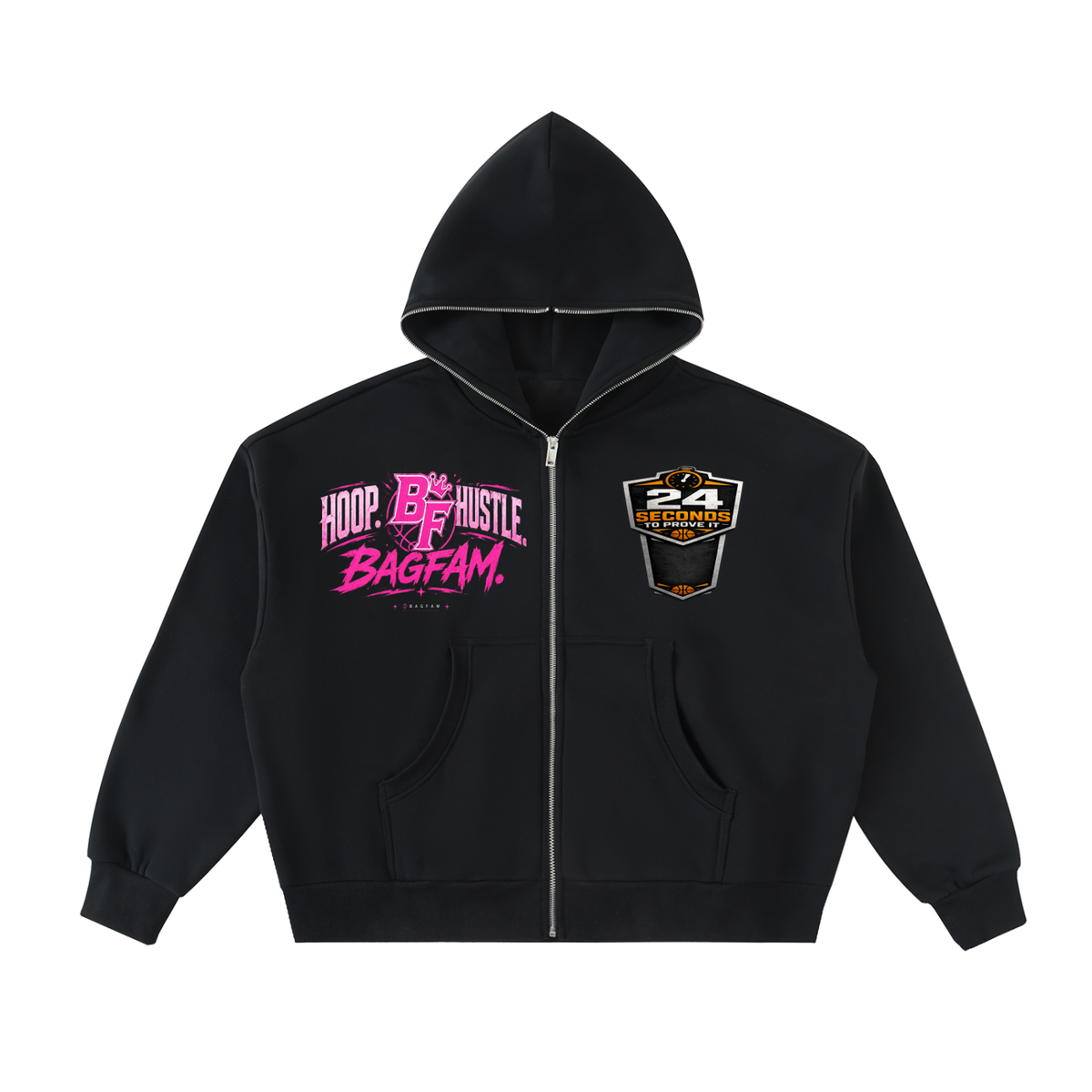 BAG FAM (SHOTCLOCK COLLECTION women'sFull-Zip  Hoodie)